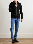 S.N.S Herning - Ribbed Wool Zip-Up Sweater - Black