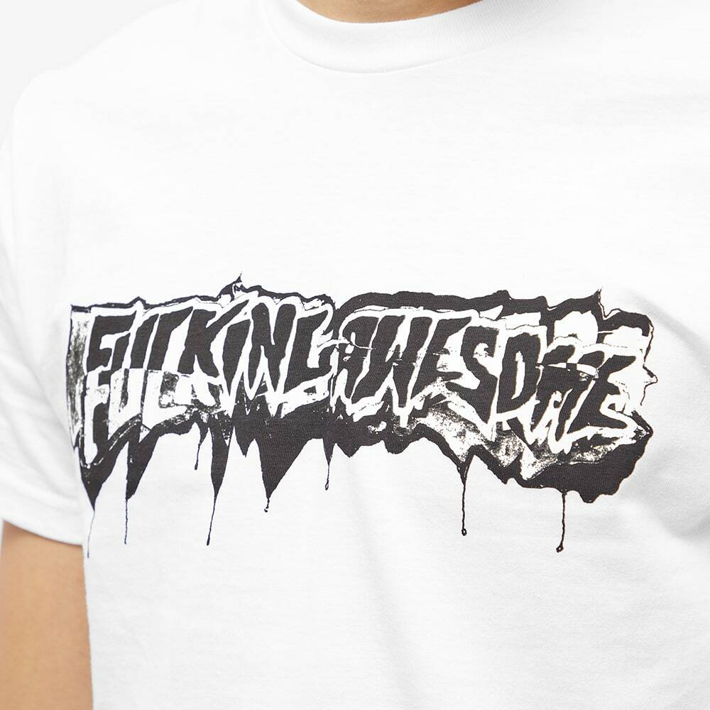 Fucking Awesome Men's Dill Cut Up Logo T-Shirt in White Fucking
