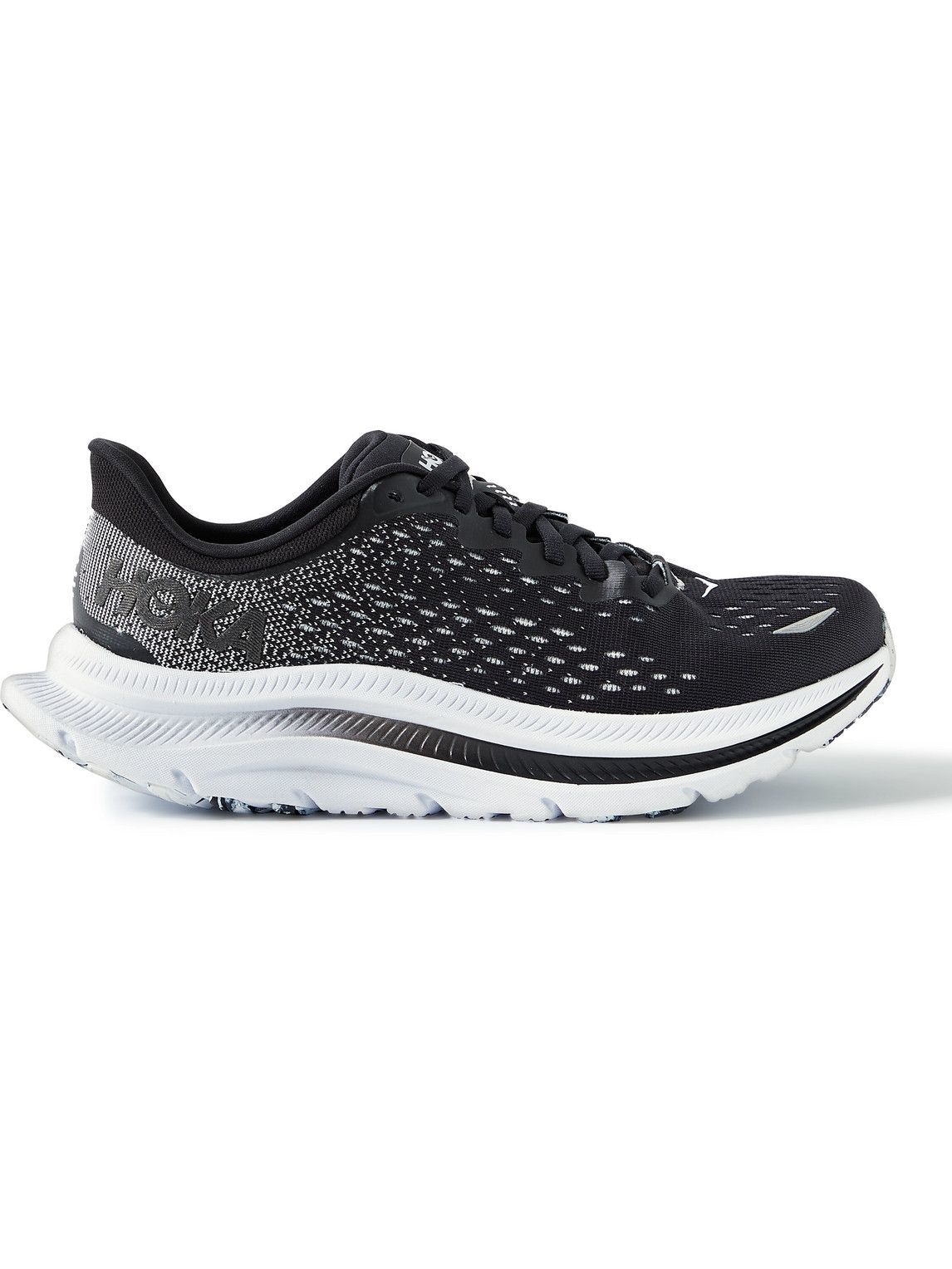 Hoka One One - Clifton 8 Rubber-Trimmed Mesh Running Sneakers - Black ...