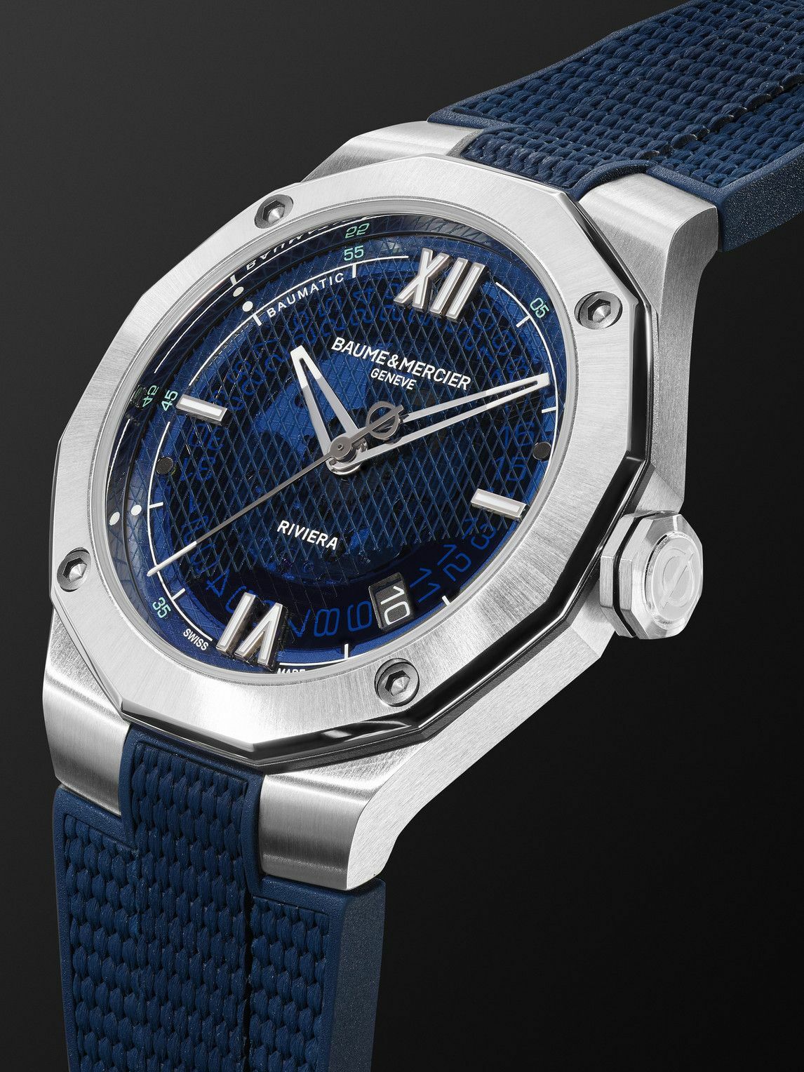 Baume & Mercier - Riviera Automatic 42mm Stainless Steel and Rubber Watch, Ref. No. M0A10701
