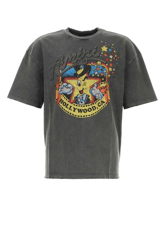 Photo: AMIRI Black Stretch Cotton Oversize Mr. Hollywood T-shirt
