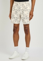 Paige Elijah Printed Cotton-blend Shorts Grey