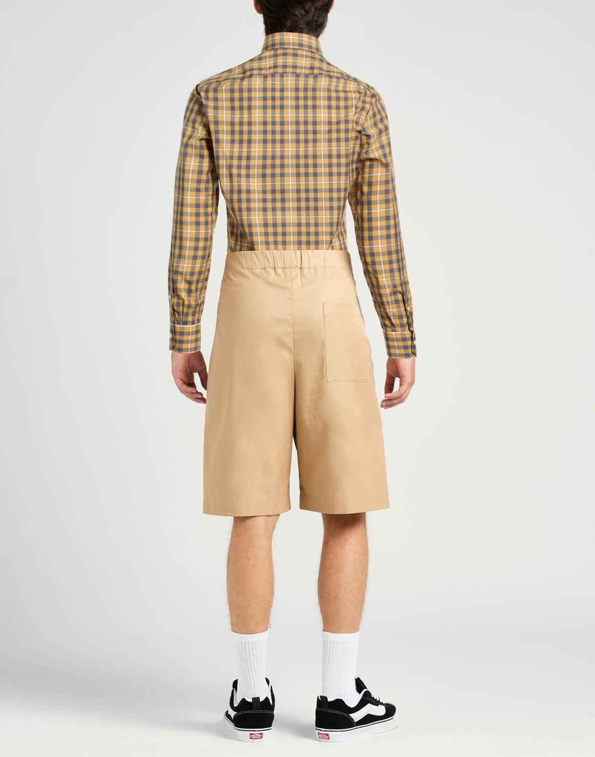 Isaia Mens Shirt in Mustard