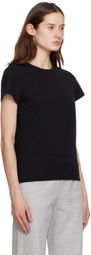 Filippa K Black Soft Cap Sleeve T-Shirt
