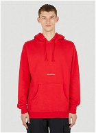 Logo Embroidery Hooded Sweatshirt in Red