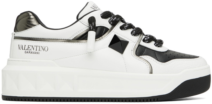 Photo: Valentino Garavani Black & White One Stud Sneakers