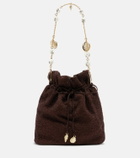 Oséree Lumière Small embellished bucket bag