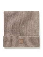 Acne Studios - Kua Logo-Appliquéd Ribbed Wool and Yak-Blend Beanie