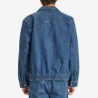A.P.C. Men's Fabrizio Zipped Denim Jacket in Washed Indigo