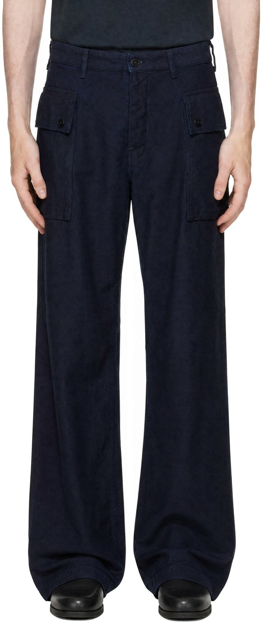 Nudie Jeans Navy Loud Larry Trousers