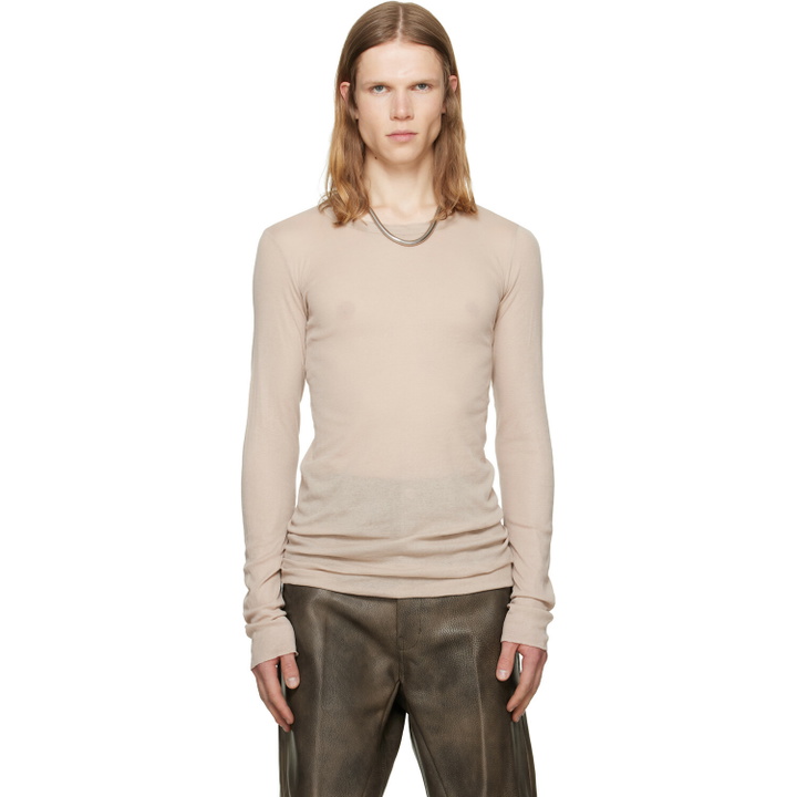 Photo: Rick Owens Taupe Tower Rib LS T-shirt