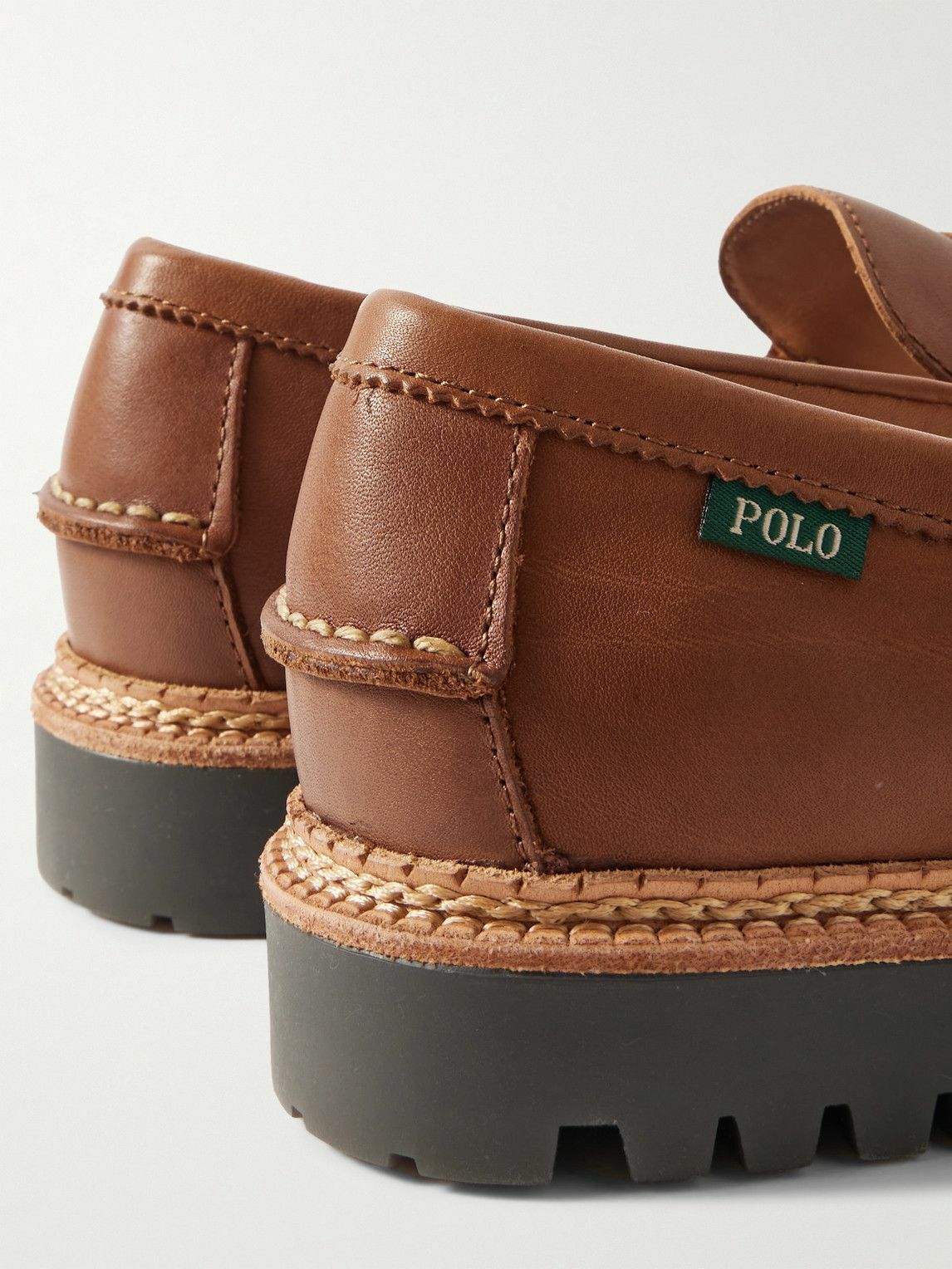 Polo Ralph Lauren - Jett Oiled-Leather Penny Loafers - Brown Polo