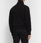 TOM FORD - Shearling and Leather-Trimmed Cotton and Cashmere-Blend Jacket - Black