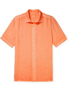 120% - Linen-Gauze Shirt - Orange