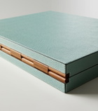 Giobagnara Leather and wooden backgammon set