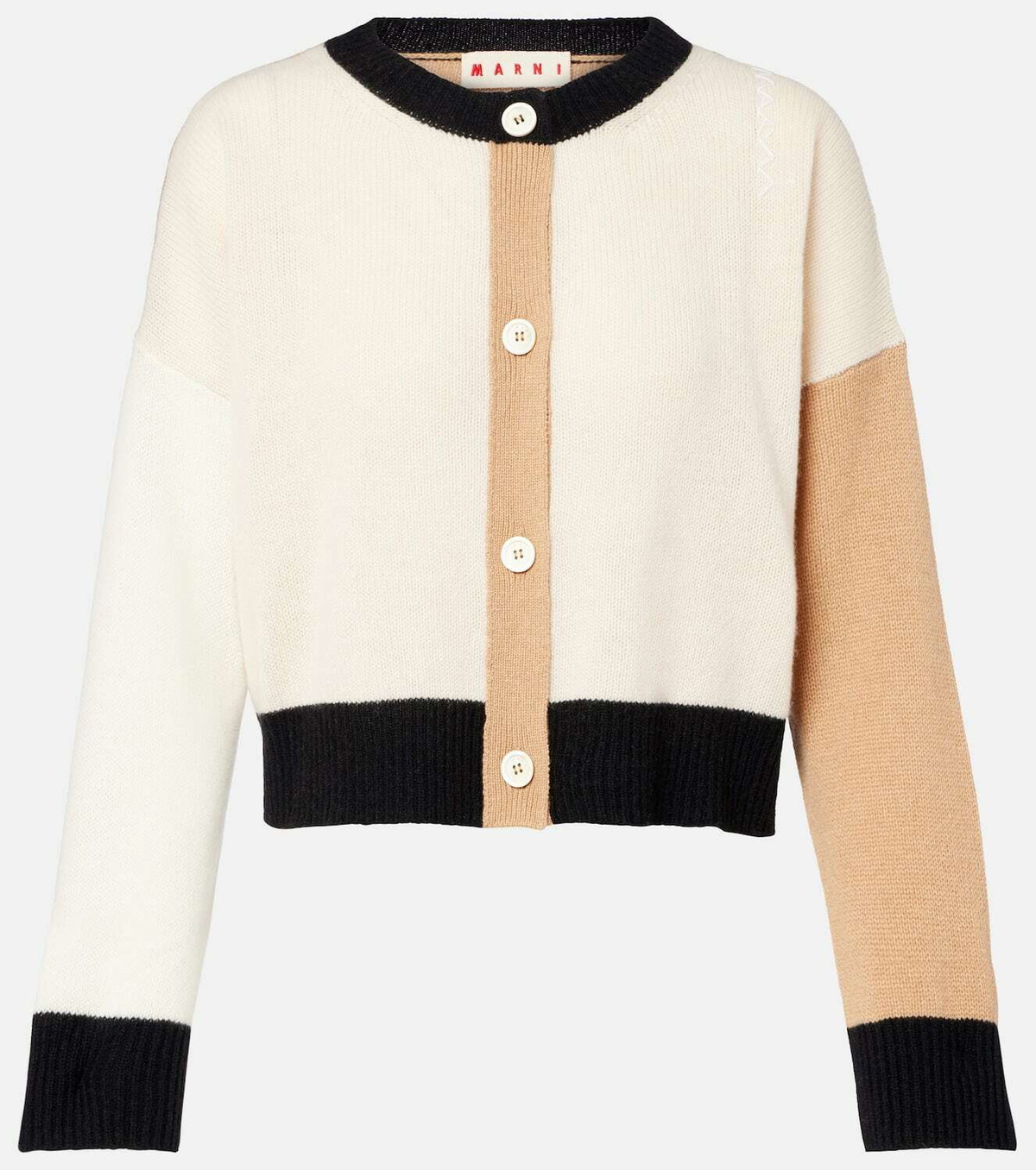 Marni Colorblocked cashmere cardigan
