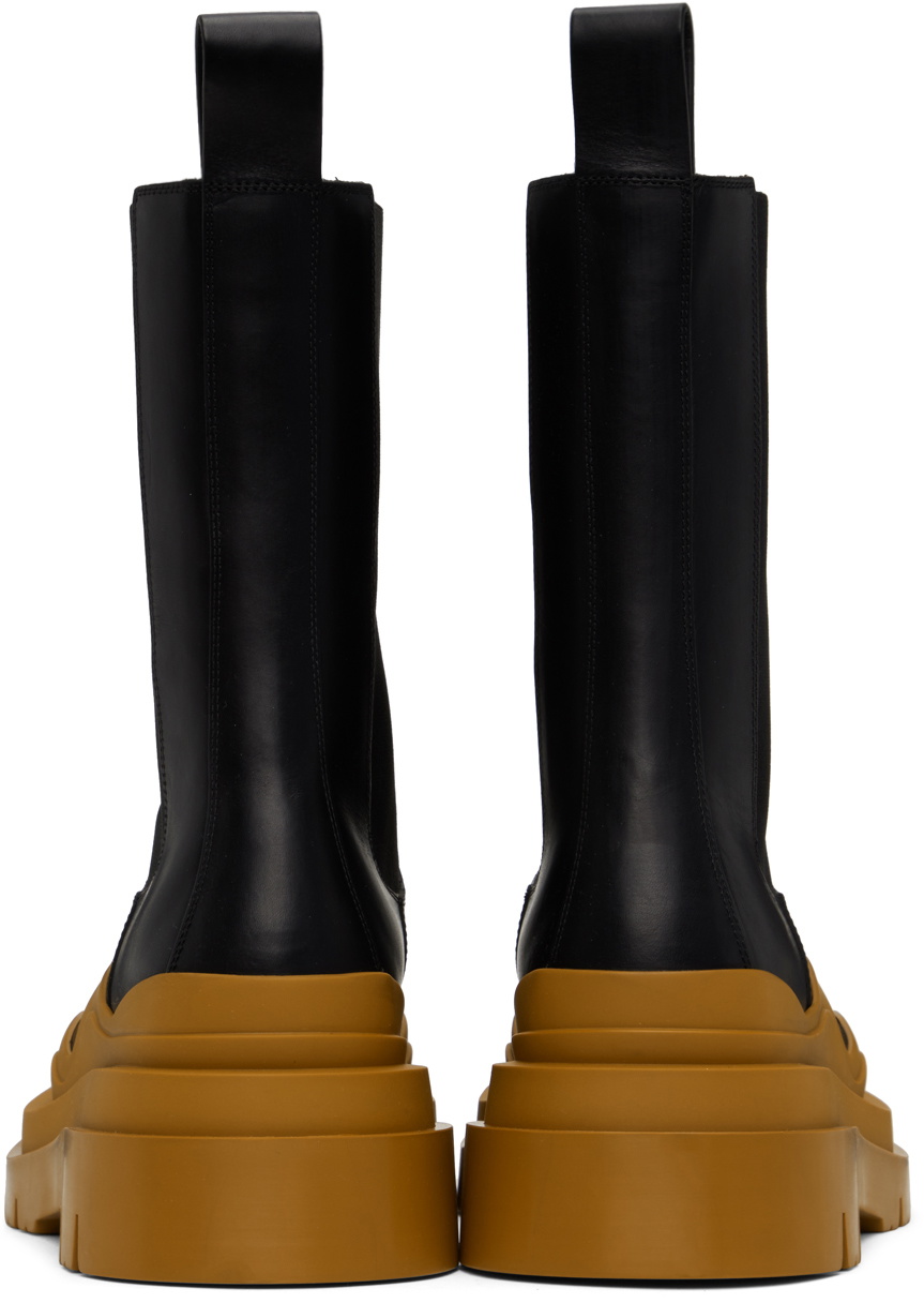 Bottega Veneta Black Tire Chelsea Boots Bottega Veneta