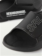 Neighborhood - OOFOS OOahh Sport Flex Printed Rubber Slides - Black