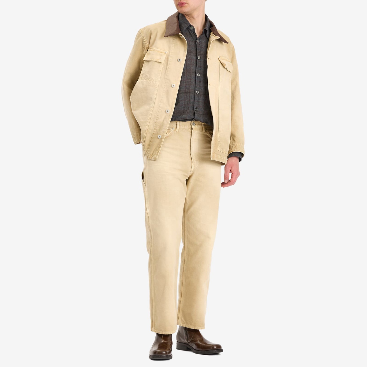 Auralee Organic Cotton Duck Pants | Light Beige | Canoe Club