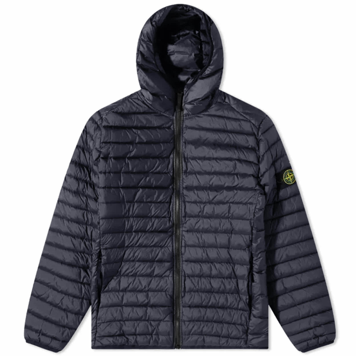 Stone Island Men's Lightweight Hooded Down Jacket in Navy Stone Island