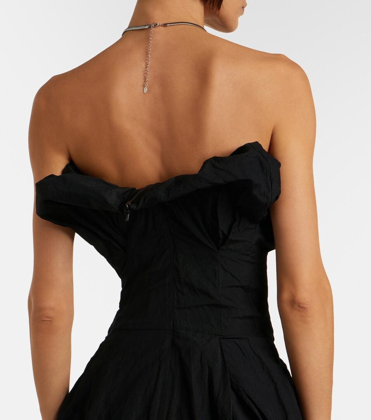Magda Butrym Draped cotton-blend cocktail dress