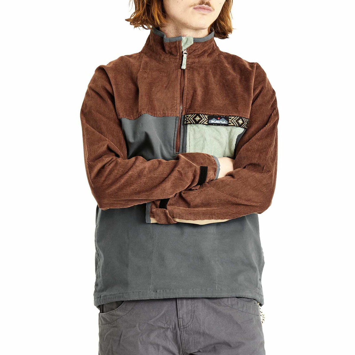 KAVU Men's Throwshirt Flex Pullover in Color Commotion