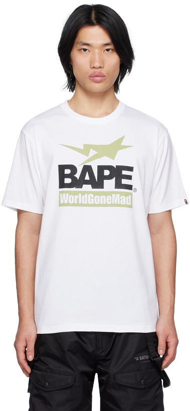 Photo: BAPE White Printed T-Shirt