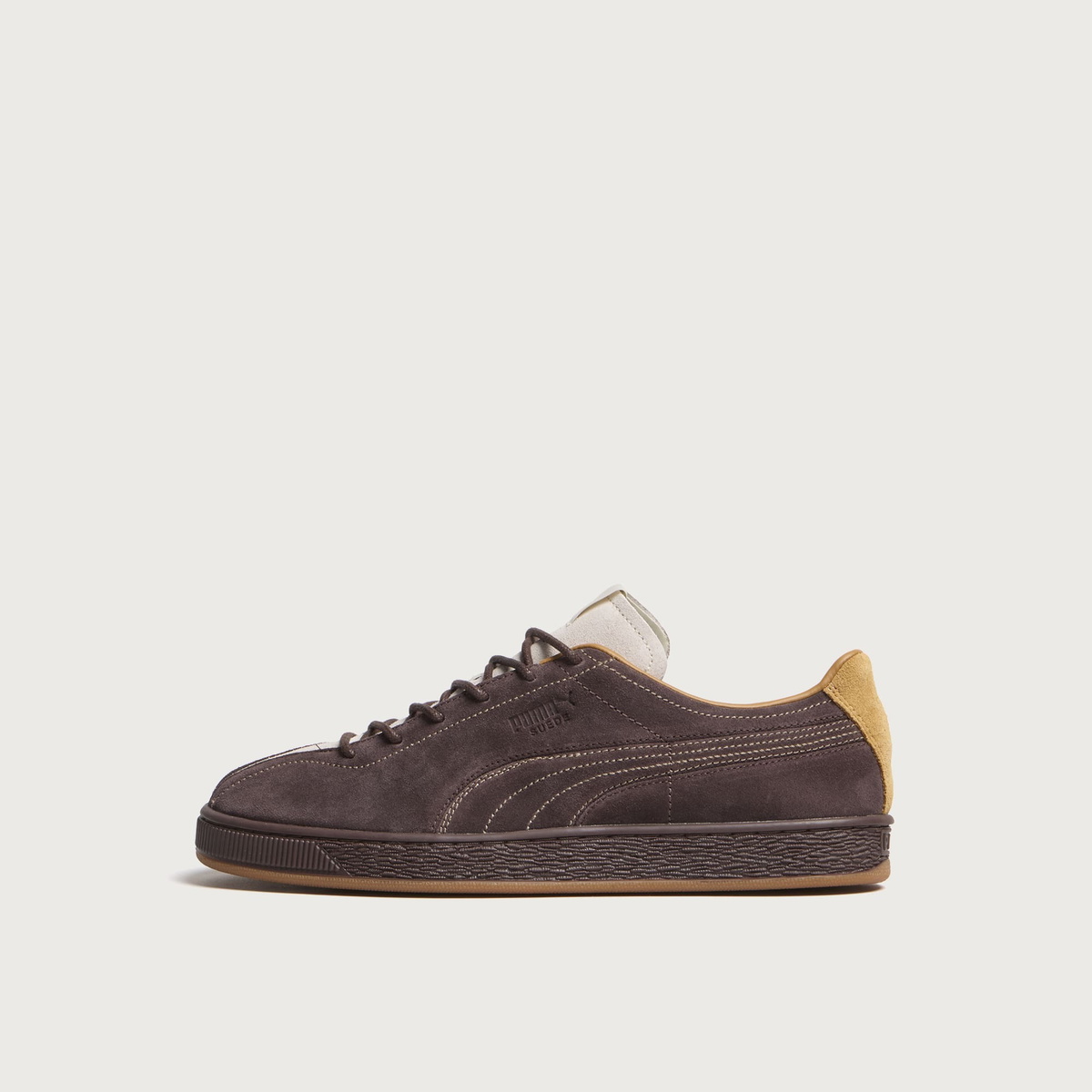 Puma Men's x Le Père Suede Sneaker in Chocotart/Alpine Snow