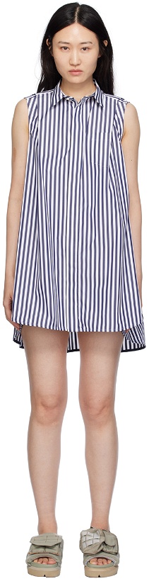 Photo: sacai Navy & White Striped Minidress