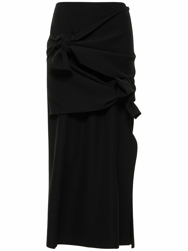 Photo: MSGM - Tech Midi Skirt W/ Bow Details