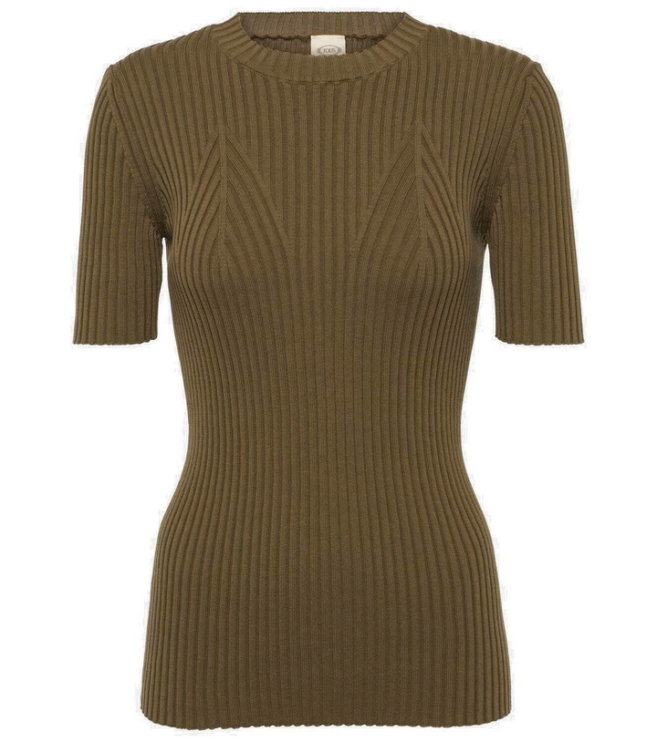 Photo: Tod's Short-sleeve ribbed-knit cotton top