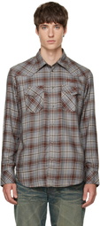 Acne Studios Gray Flannel Check Button-Up Shirt