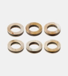 Brunello Cucinelli Set of 6 horn napkin rings