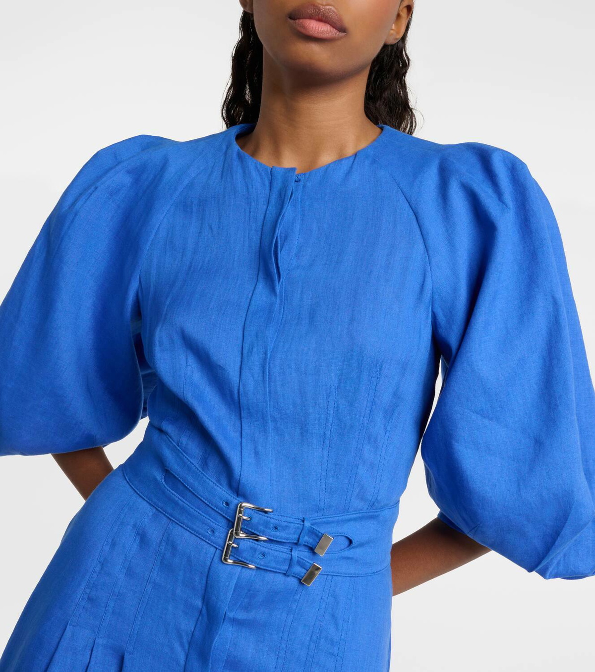 Gabriela Hearst Elea puff-sleeve linen maxi dress Gabriela Hearst