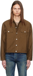 John Elliott Tan Ryder Oversized Moleskin Jacket