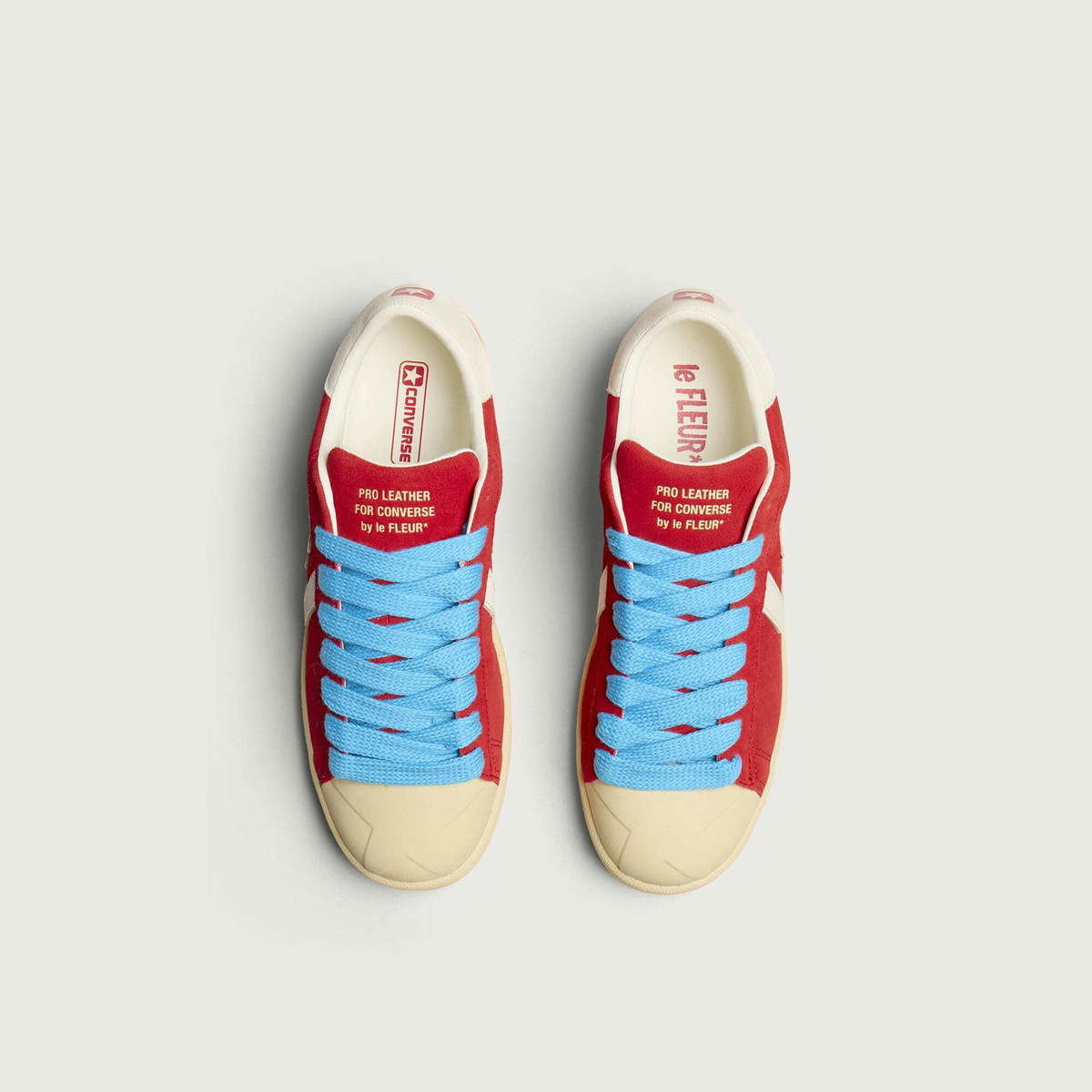 Converse Men's 1908 Pro Leather Sneaker in Molten Lava/Banana Crepe/Blue