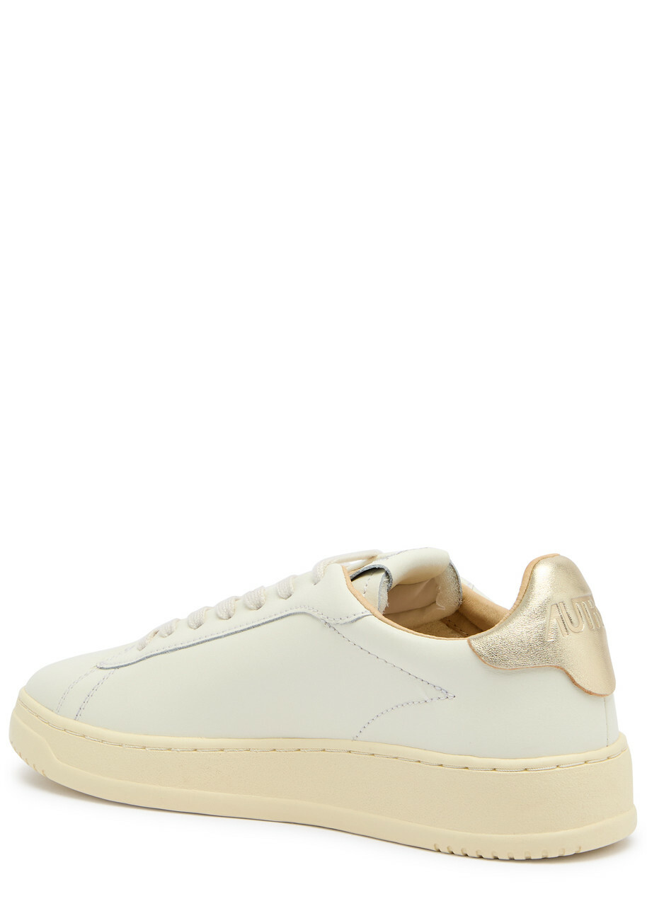 Autry Dallas Low Panelled Leather Sneakers Cream Autry