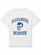 Alexander McQueen - Slim-Fit Printed Cotton-Jersey T-Shirt - White