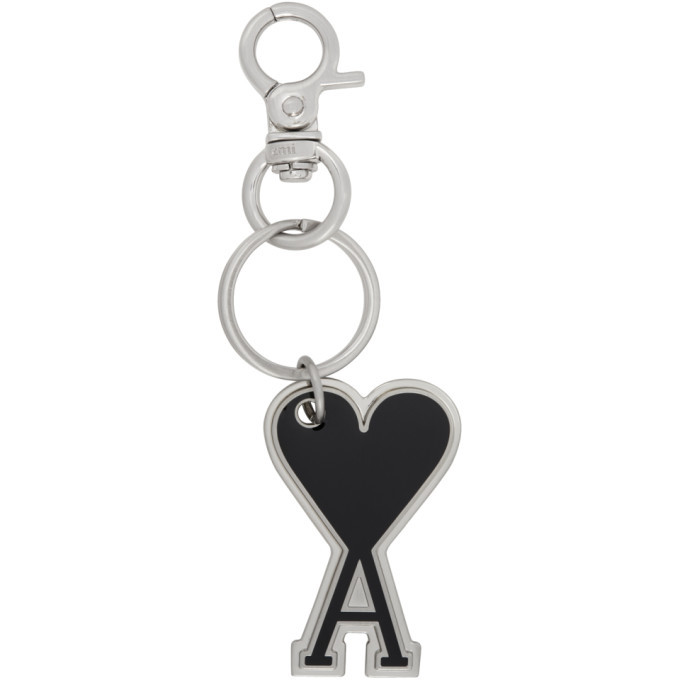 AMI PARIS UNISEX SILVER KEYCHAINS - AMI PARIS - KEYCHAINS