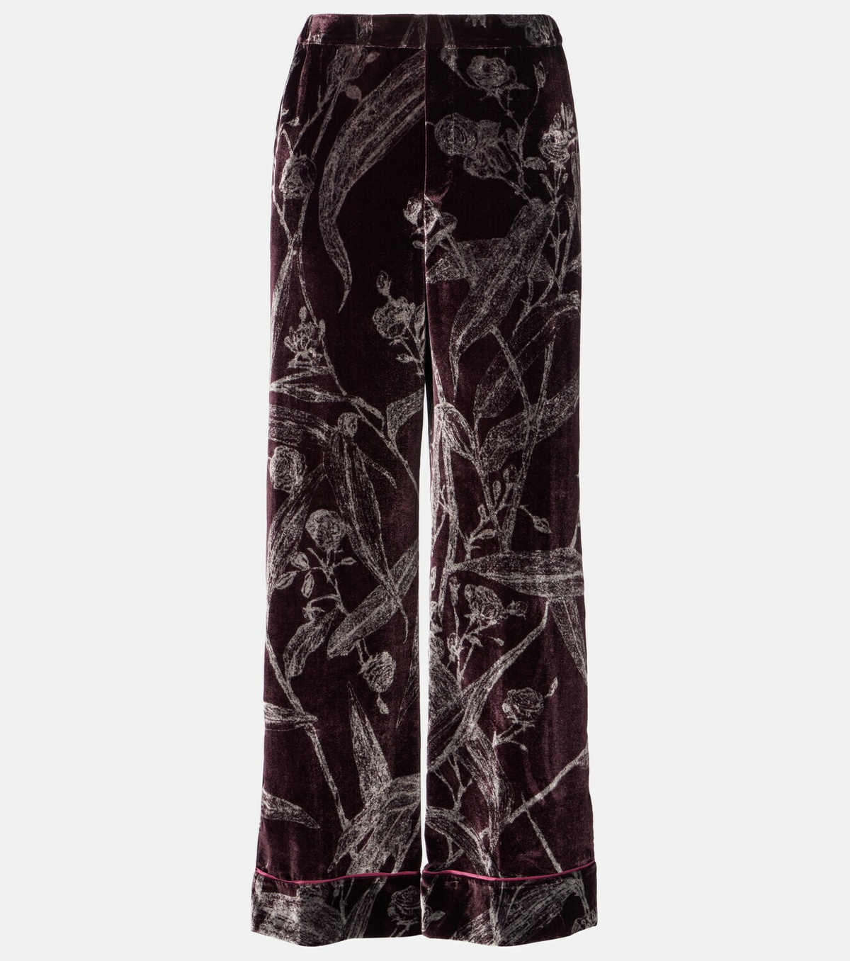 La DoubleJ Floral satin pajama pants