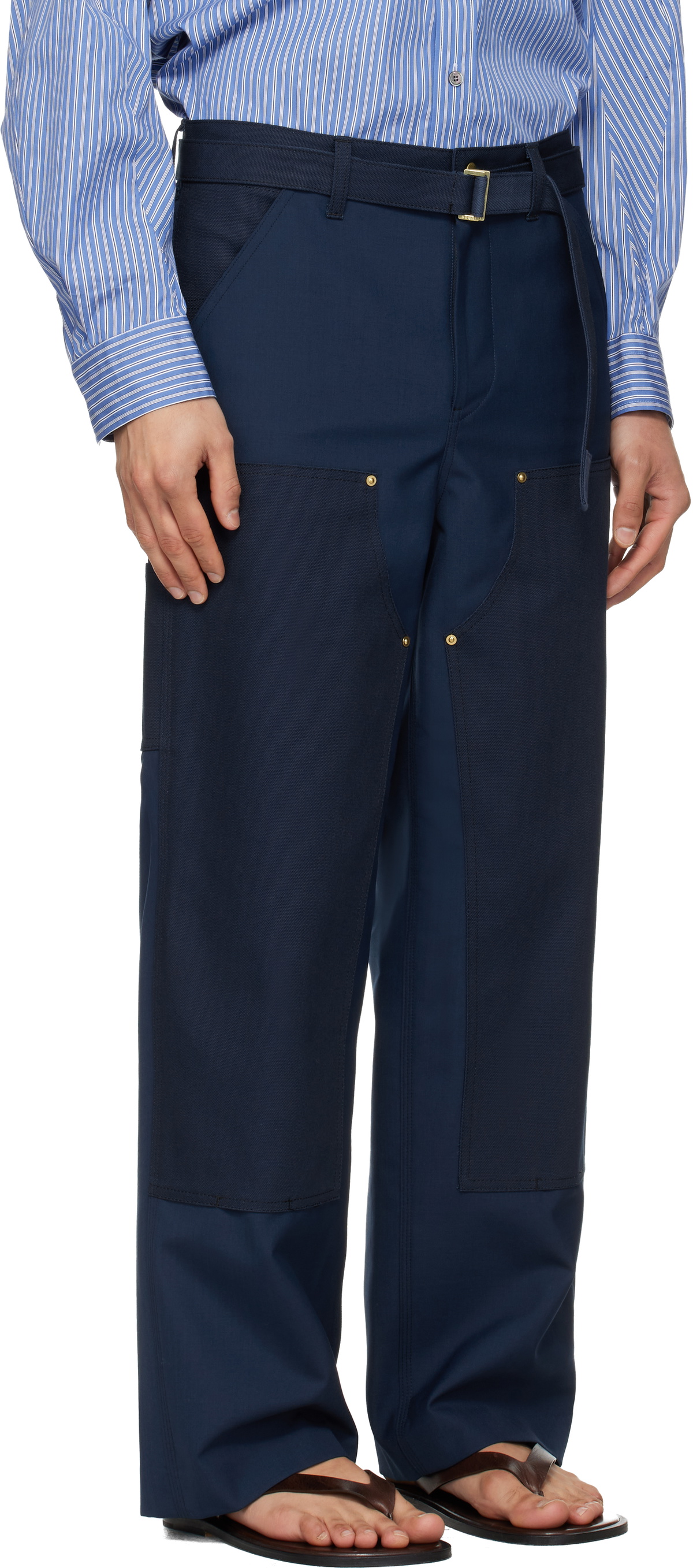 sacai Navy Carhartt WIP Edition Duck Trousers