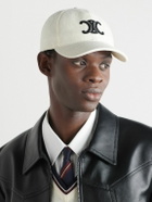 CELINE - Triomphe Logo-Embroidered Wool-Blend Baseball Cap - Neutrals