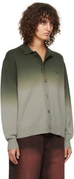 Dime Green Dipped Cardigan
