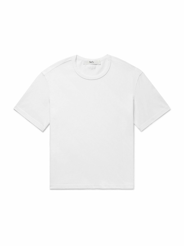 Photo: Séfr - Mauro Organic Cotton-Jersey T-Shirt - White