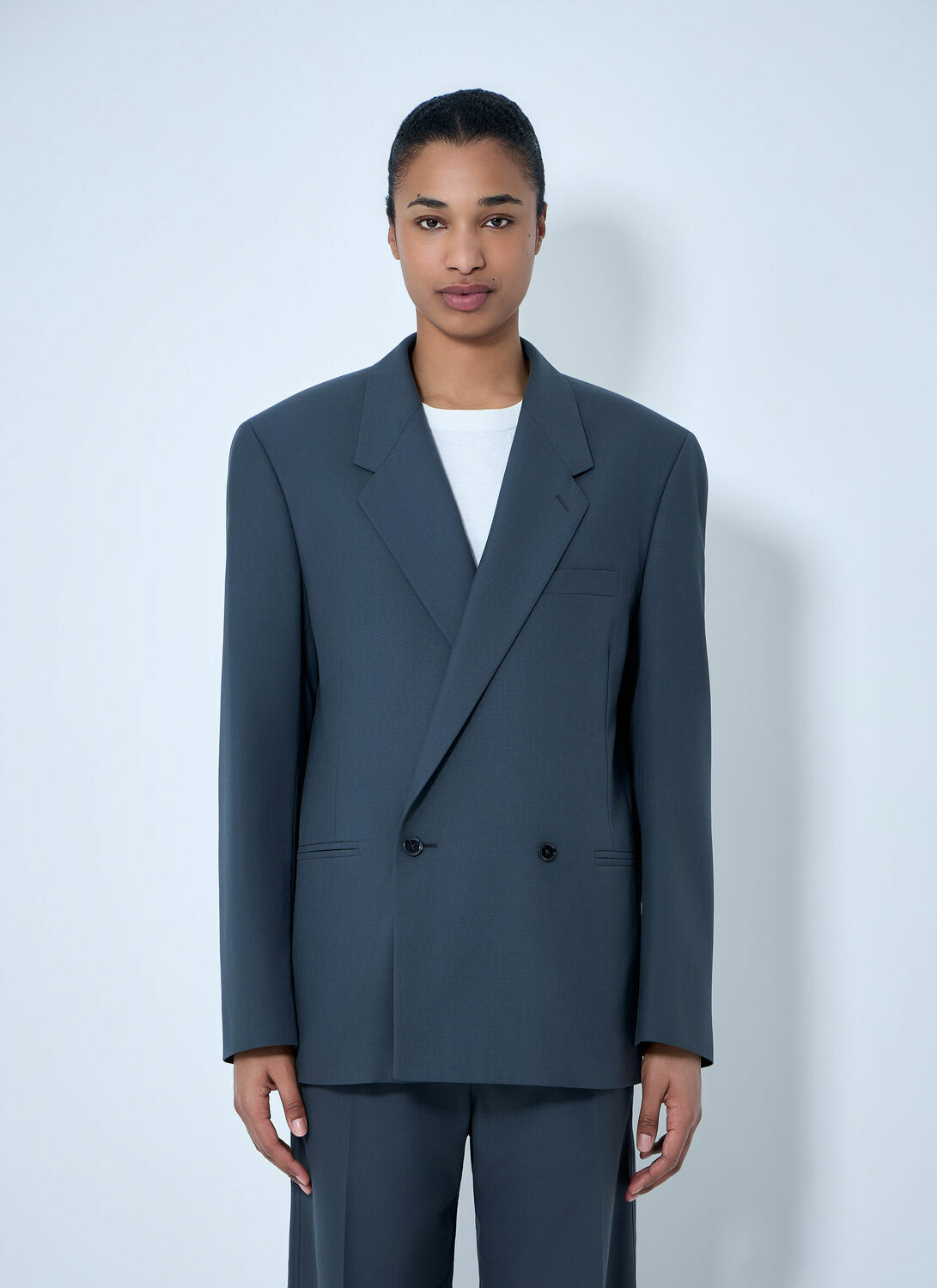 Lemaire Double-Breasted Wool Suit Blazer