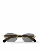 Cartier Eyewear - Frameless Gold-Tone and Horn Sunglasses