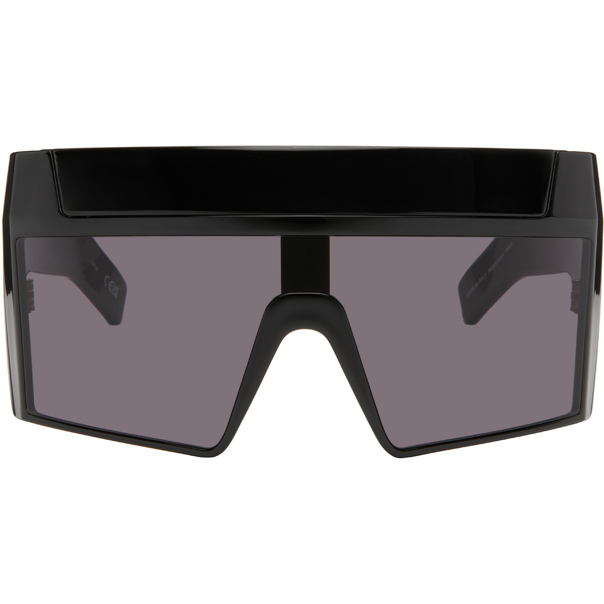 Rick Owens Black SUICIDE Edition Rev Shiny Sunglasses