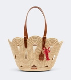 Aquazzura Artiste Medium raffia tote bag