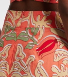 Poupette St Barth Tilda gathered printed cotton miniskirt