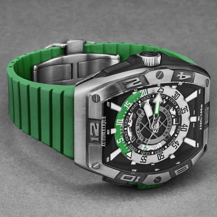 Franck Muller SkaFander Automatic Black Dial Mens Watch 46SCSKFBLKGRN